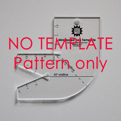 Mini Boxed Bag Template Insert - NO TEMPLATE, PATTERN ONLY