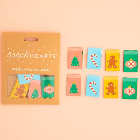 Christmas Woven Labels - Sarah Hearts Brand