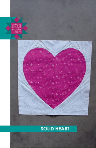 Solid Heart - Foundation Pieced Heart (Digital Download)