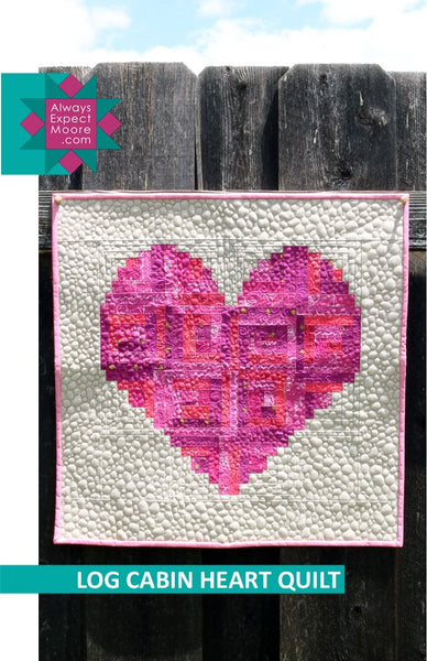 Log Cabin Heart Quilt - Printed Copy