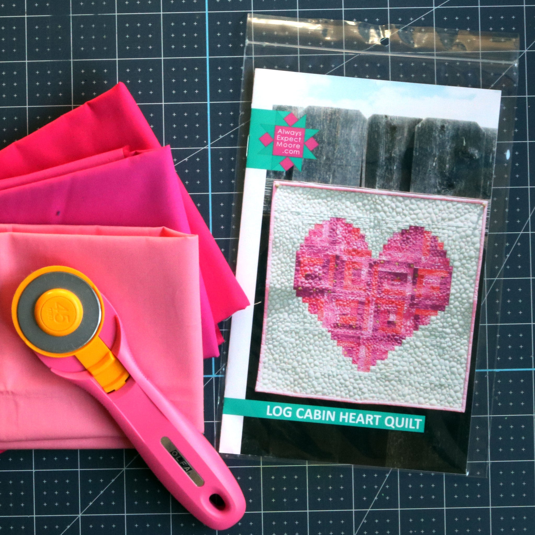 Log Cabin Heart Quilt - Printed Copy