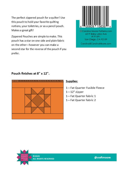 Sawtooth Zip Pouch - Printed Copy