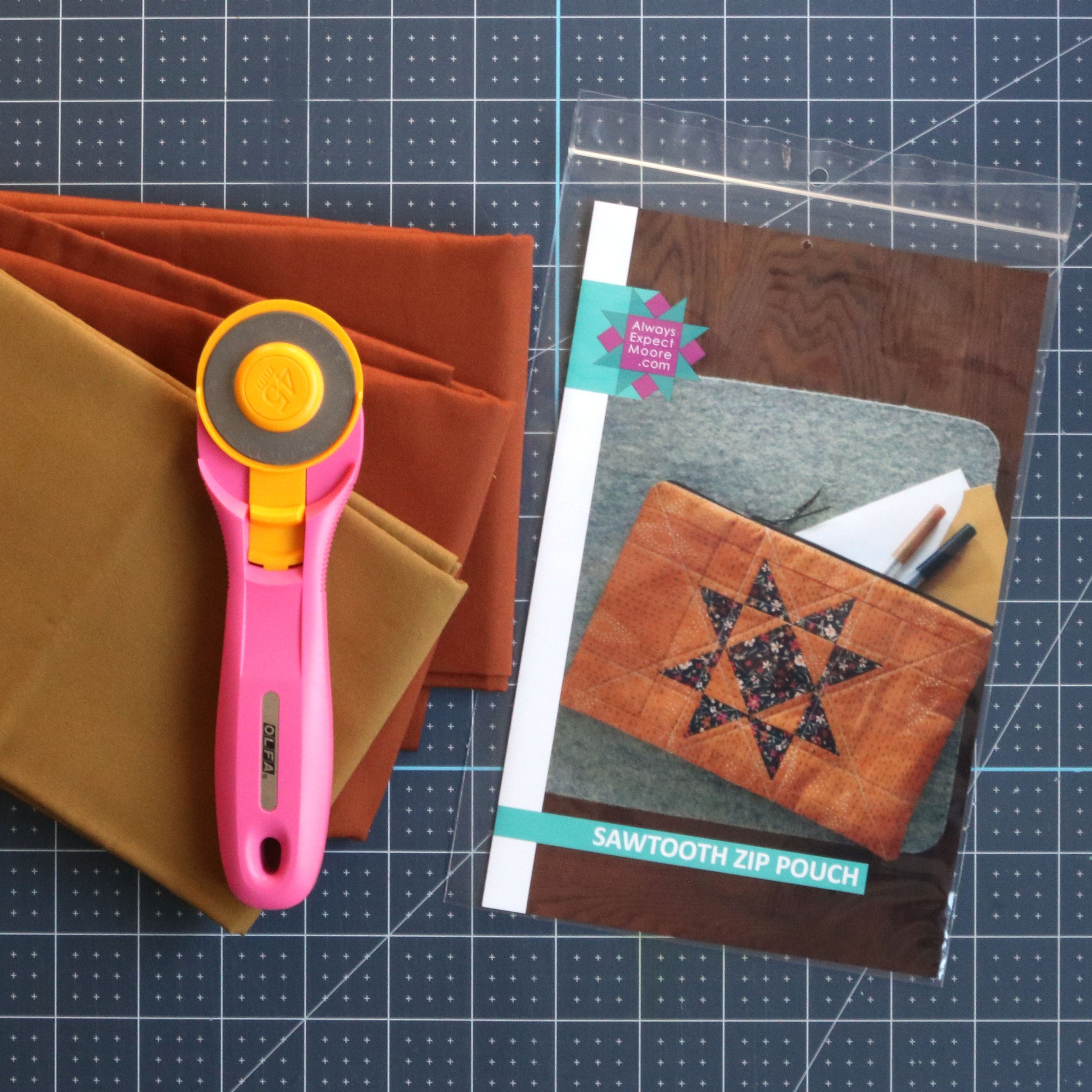 Sawtooth Zip Pouch - Printed Copy