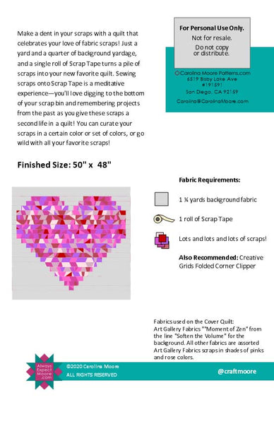 Scrappy Heart Quilt - Digital Download
