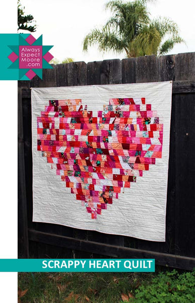 Scrappy Heart Quilt - Digital Download