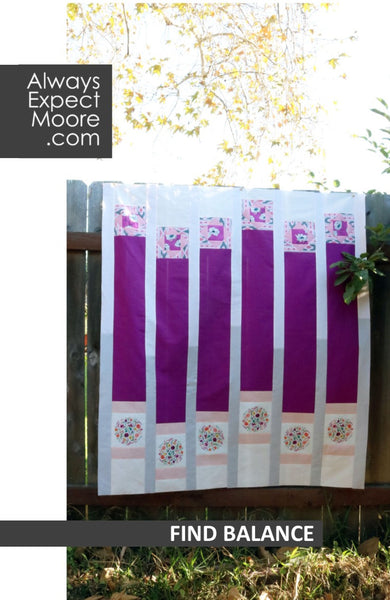 Find Balance Quilt Pattern Front