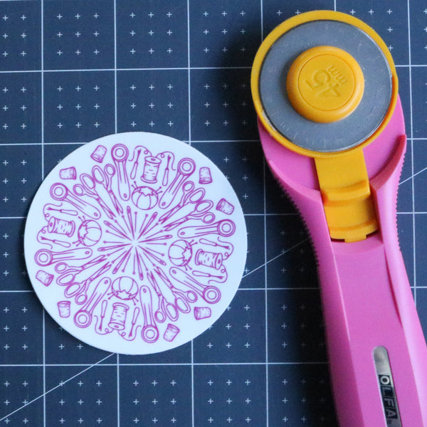 Sewing Notion Kaleidoscope Sticker