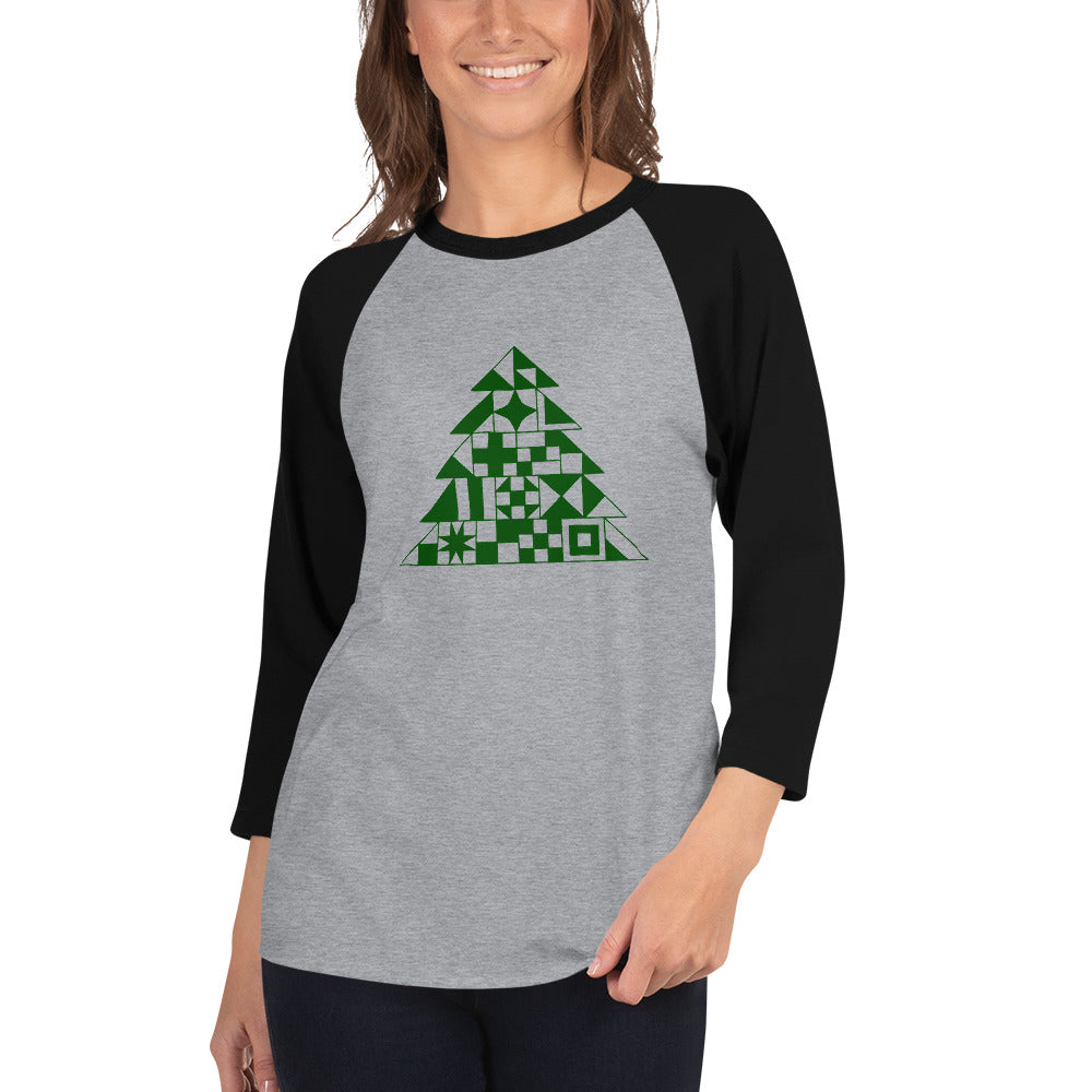 Quilty Tree 3/4 sleeve raglan shirt