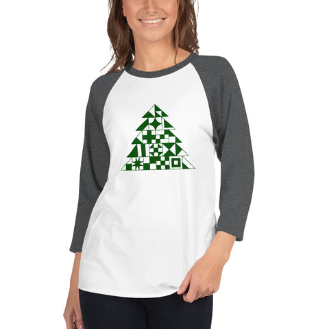 Quilty Tree 3/4 sleeve raglan shirt