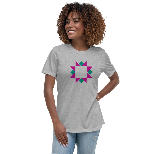 Logo Quilt Block on Women's Relaxed T-Shirt